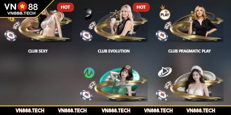 Điểm danh các game casino hấp dẫn tại VN88
