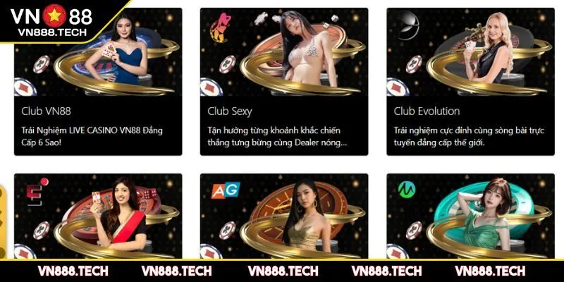 Giới thiệu tổng quan sảnh casino VN88